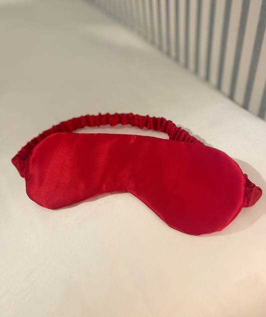 100% Silk Sleep Mask - Red