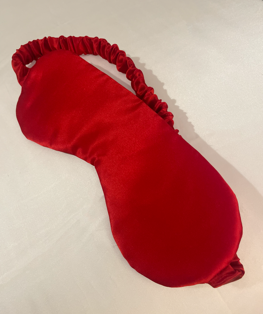 100% Silk Sleep Mask - Red